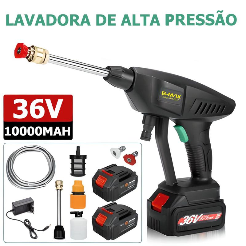 Lava Jato De Alta Pressão Sem Fio Recarregável Bateria Extra
